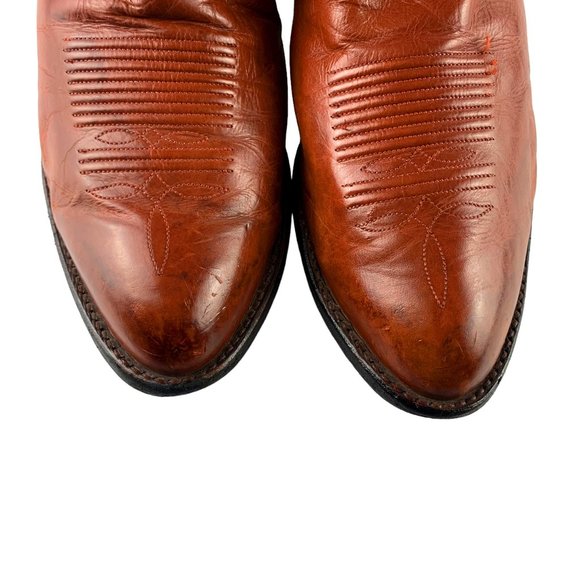 TONY LAMA‎ Style 6383 Cognac Lama Calf Leather Western Boots main image 9